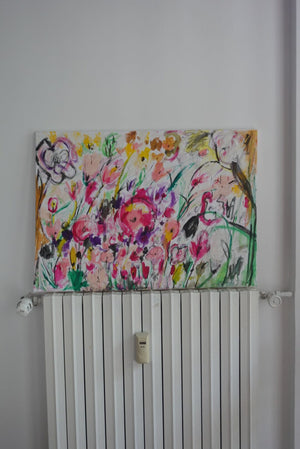 Fiori astratti su tela