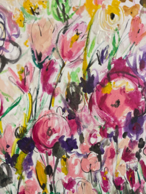 Fiori astratti su tela