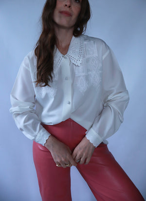 Camicia bianco latte vintage